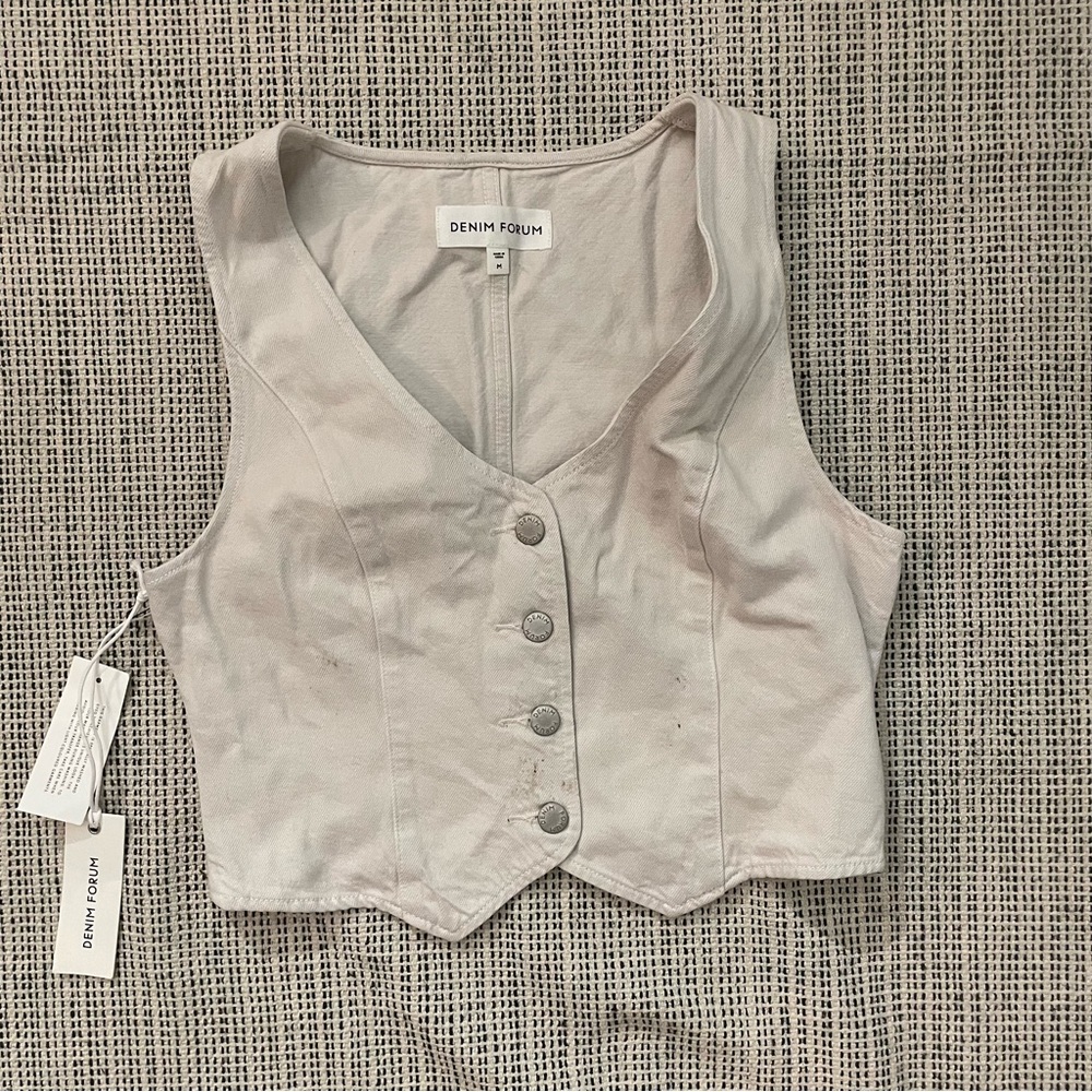 DENIM FORUM Women's '90s Denim Vest Size M
